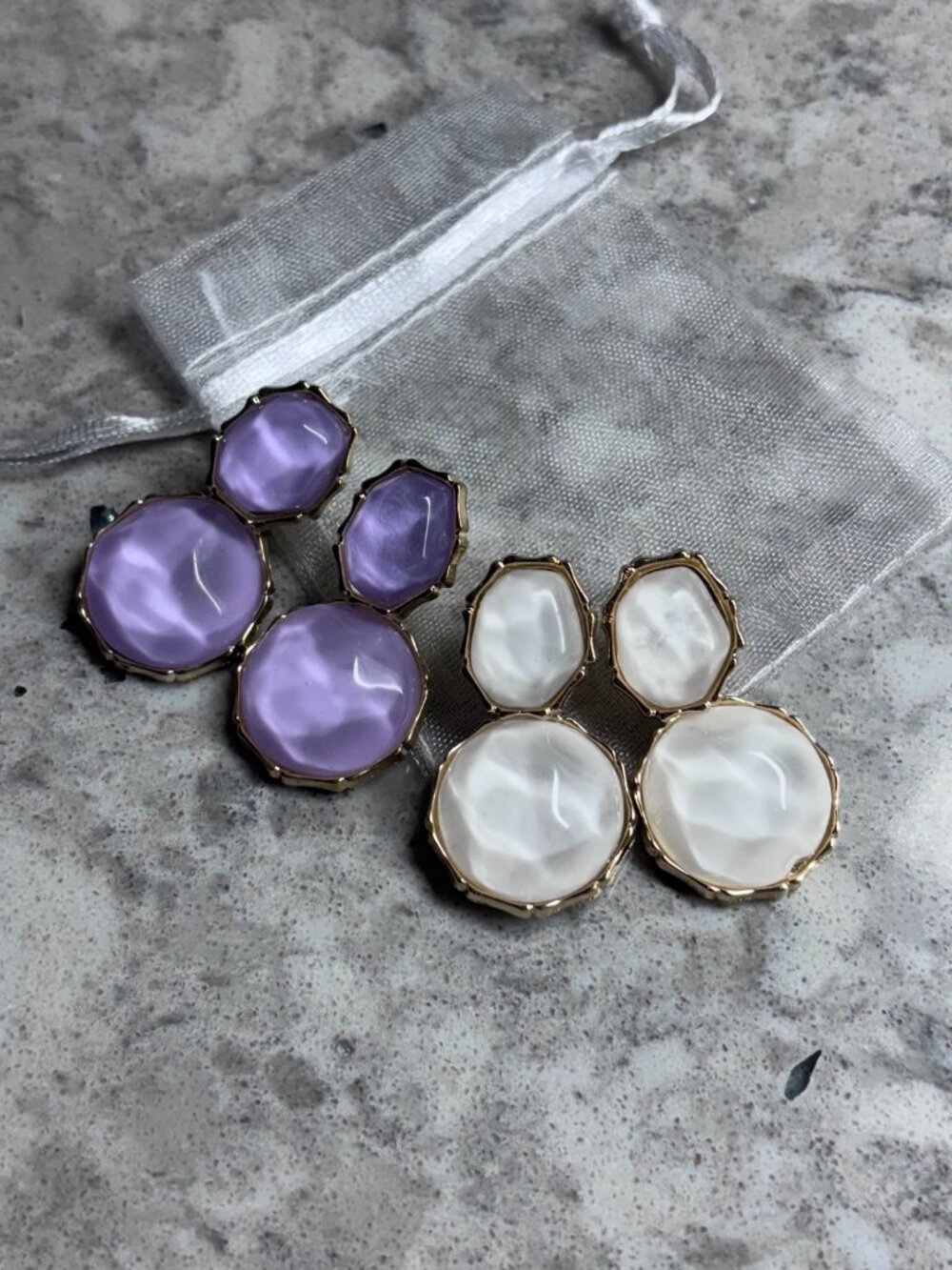 Luna Drop Earrings - Lavender